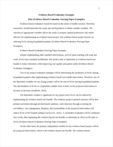Evidence-Based Evaluation-Nursing Paper Examples – page 2