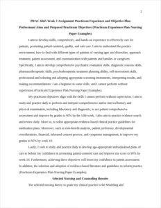 Practicum Experience Plan-Nursing Paper Examples – page 2