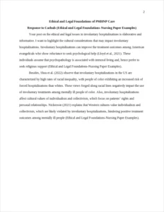 Ethical and Legal Foundations-Nursing Paper Examples – page 2