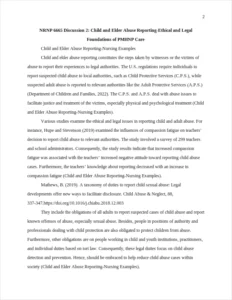 Child and Elder Abuse Reporting-Nursing Examples – page 2