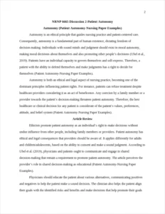 Patient Autonomy-Nursing Paper Examples – page 2