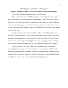 Patient Trust and Engagement-Nursing Paper Examples – page 2