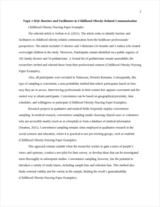 Childhood Obesity-Nursing Paper Examples – page 2