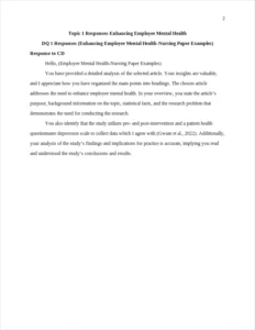 Employee Mental Health-Nursing Paper Examples – page 2