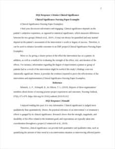 Clinical Significance-Nursing Paper Examples – page 2