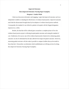 Improved Outcomes-Nursing Paper Examples – page 2