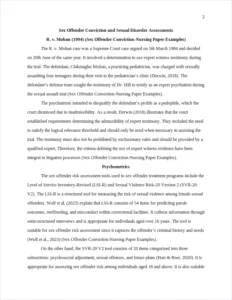 Sex Offender Conviction-Nursing Paper Examples – page 2