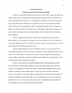 Countries Reviewed-Nursing Paper Examples – page 2