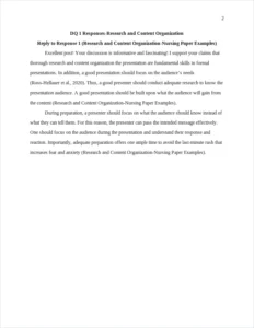 Research and Content Organization-Nursing Paper Examples – page 2