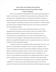 Analysis and Evaluation of Research-Nursing Paper Example – page 2