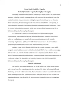 Diminished Capacity-Nursing Paper Examples – page 2