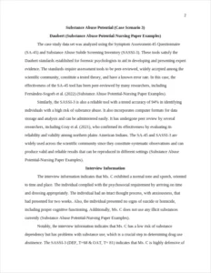 Substance Abuse Potential-Nursing Paper Examples – page 2