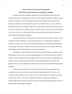 Research Dissemination-Nursing Paper Examples – page 2