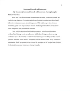 Professional Journals and Conferences-Nursing Examples – page 2