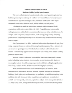 Healthcare Policies-Nursing Paper Examples – page 2
