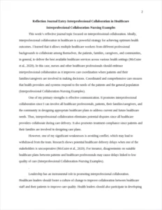 Interprofessional Collaboration-Nursing Examples – page 2