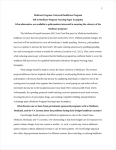 Medicare Program-Nursing Paper Examples – page 2