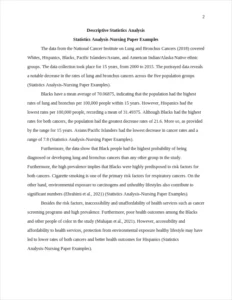 Statistics Analysis-Nursing Paper Examples – page 2