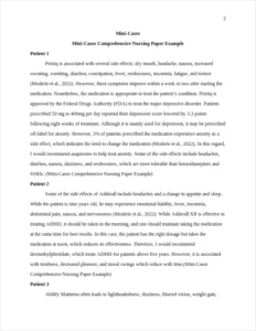 Mini-Cases Comprehensive Nursing Paper Example – page 2