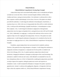 Clinical Reflection Comprehensive Nursing Paper Example – page 2