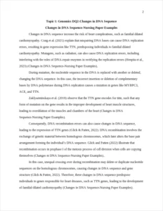 Changes in DNA Sequence-Nursing Paper Examples – page 2