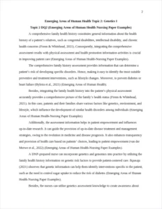 Emerging Areas of Human Health-Nursing Paper Examples – page 2