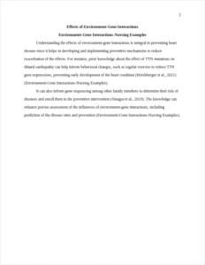 Environment-Gene Interactions-Nursing Examples – page 2