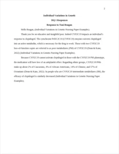 Individual Variations in Genetic-Nursing Paper Examples – page 2