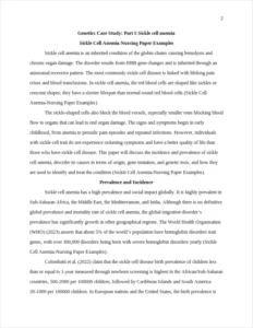 Sickle Cell Anemia-Nursing Paper Examples – page 2