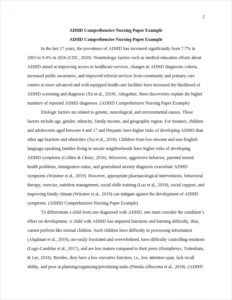 ADHD Comprehensive Nursing Paper Example – page 2