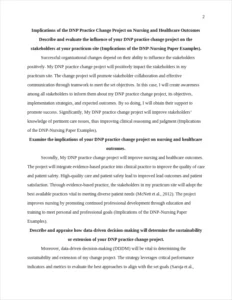 Implications of the DNP-Nursing Paper Examples – page 2