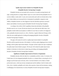 Pedophilic Disorder-Nursing Paper Examples – page 2