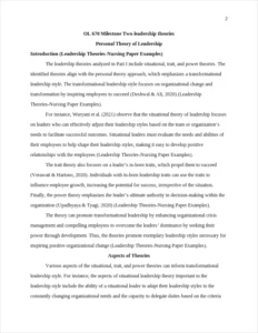 leadership theories-nursing Paper – page 2