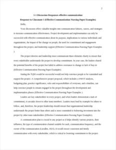 Effective Communication-Nursing Paper Examples – page 2
