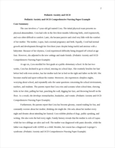 Pediatric Anxiety and OCD Comprehensive Nursing Paper Example – page 2