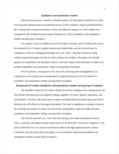 Qualitative and Quantitative Studies-nursing Paper Examples – page 2