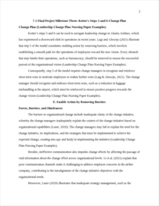 Leadership Change Plan-Nursing Paper Examples – page 2