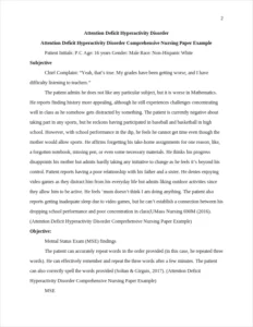 Attention Deficit Hyperactivity Disorder Comprehensive Nursing Paper Example – page 2