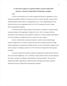 Proactive Change Effort-Nursing Paper Examples – page 2