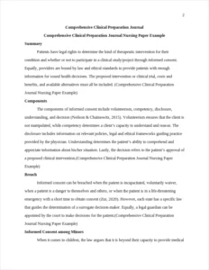Comprehensive Clinical Preparation Journal Nursing Paper Example – page 2