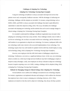 Adopting New Technology-Nursing Paper Examples – page 2