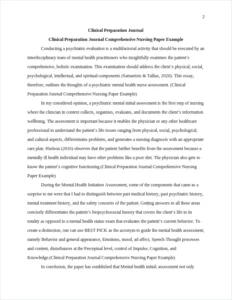 Clinical Preparation Journal Comprehensive Nursing Paper Example – page 2