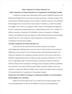 Main Components of Trauma-Informed Care Comprehensive Nursing Paper Example – page 2