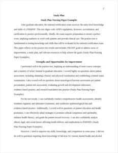 Study Plan-Nursing Paper Examples – page 2