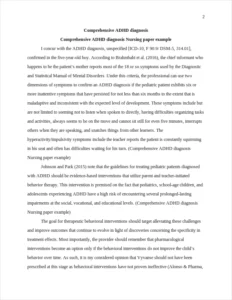 Comprehensive ADHD diagnosis Nursing paper example – page 2