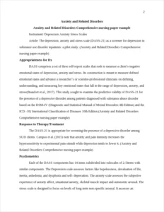 Anxiety and Related Disorders Comprehensive nursing paper example – page 2