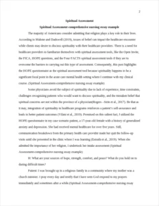 Spiritual Assessment-comprehensive nursing essay example – page 2