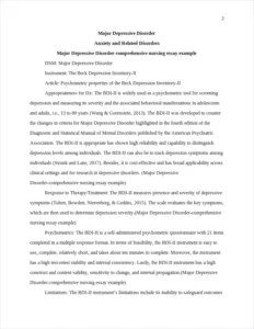 Major Depressive Disorder-comprehensive nursing essay example – page 2