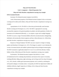 Sleep and Wake Disorders comprehensive nursing essay example – page 2