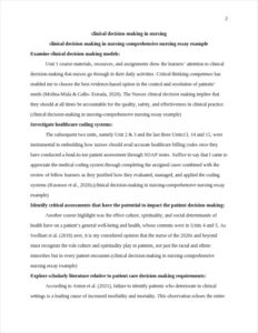 clinical decision-making in nursing-comprehensive nursing essay example – page 2
